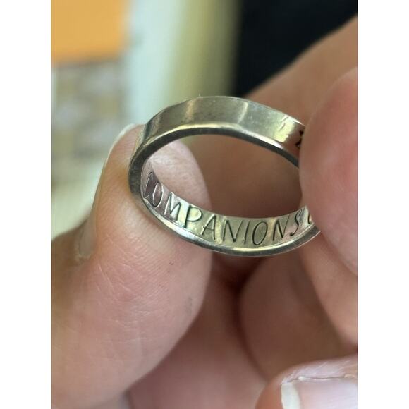 Sterling Silver Custom Design Promise Band Ring Two Fish Love Infinity 5.5 925 - Picture 7 of 8